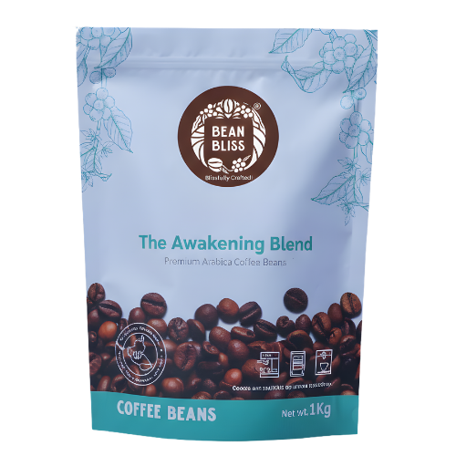 Bean Bliss Awakening Blend 100% Arabica Coffee Beans | Medium Roast | Rich Aroma & Smooth Finish