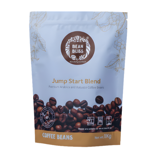 Bean Bliss Jumpstart Coffee Beans Blend – Premium Arabica & Robusta for Bold Energy Boost